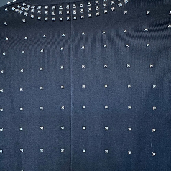 🖤🌟 NWT The Kooples Stud-Embellished Stretch-Knit Sweater | Rock Chic Essential - Picture 9 of 12
